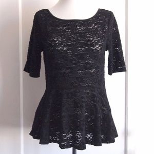 Free People Peplum Lace Top